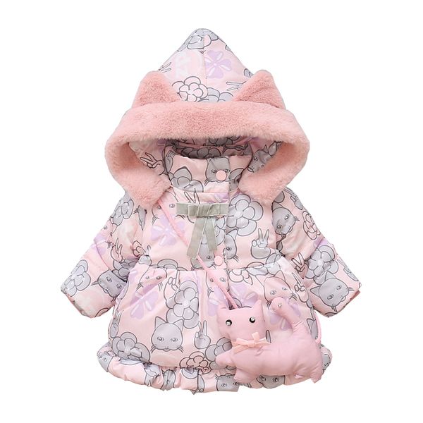 Children Girls Flower Thicken Winter Jackets With Bag Printing Warm Girls Coats Cute Girl Outerwear Girl Clothes
Children Girls Flower Thicken Winter Jackets With Bag Printing Warm Girls Coats Cute Girl Outerwear Girl Clothes