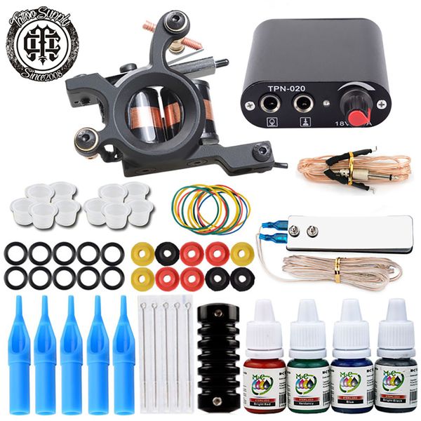 single tattoo gun kit tattoo machine gun for lining and shading with power supply needles grips ink tips for beginner tattoo learning
single tattoo gun kit tattoo machine gun for lining and shading with power supply needles grips ink tips for beginner tattoo learning