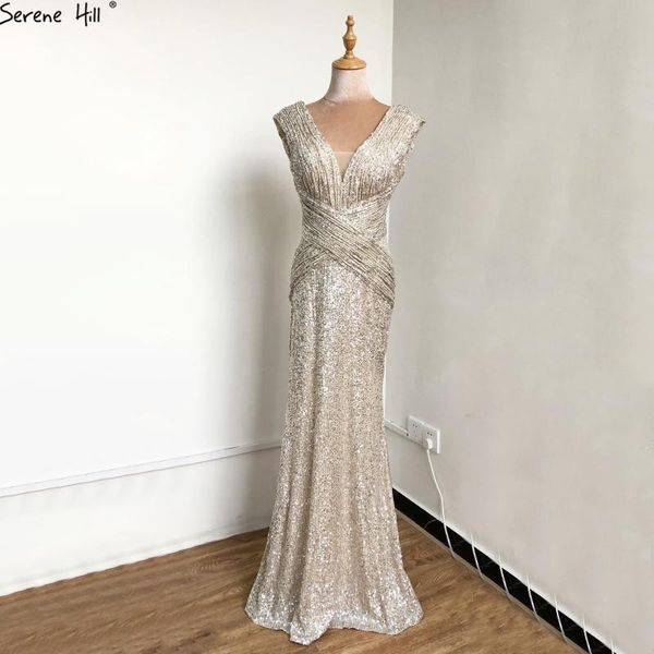 serene hill dubai champagne sleeveless v-neck evening dress 2020 latest sequined formal party wear gown cla70337, White;black
serene hill dubai champagne sleeveless v-neck evening dress 2020 latest sequined formal party wear gown cla70337, White;black