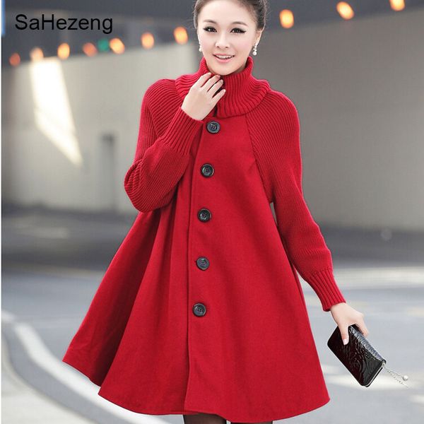 sahezeng woolen long coat women turtleneck 2017 autumn winter fashion thick ladies patchwork loose jackets outerwear o44-1, Black
sahezeng woolen long coat women turtleneck 2017 autumn winter fashion thick ladies patchwork loose jackets outerwear o44-1, Black