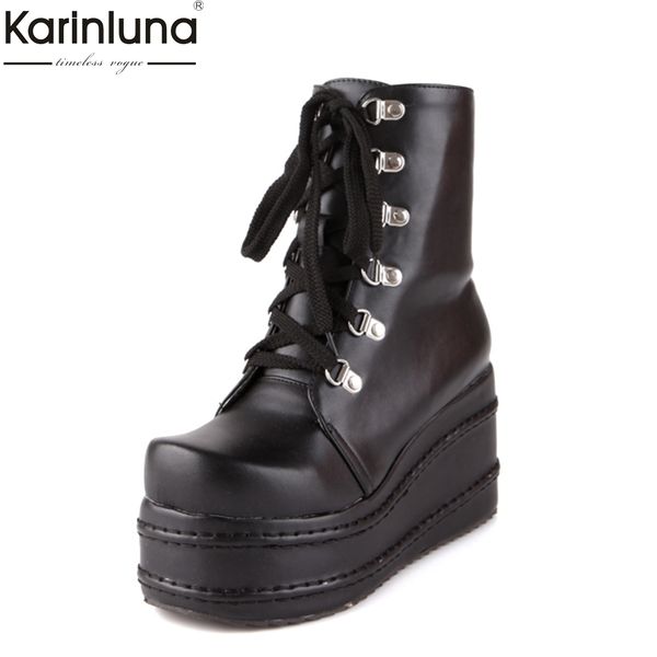 women's 2019 ins big size 31-49 platform wedge heels ankle boots woman shoes casual cool shoes women cosplay boot female, Black
women's 2019 ins big size 31-49 platform wedge heels ankle boots woman shoes casual cool shoes women cosplay boot female, Black