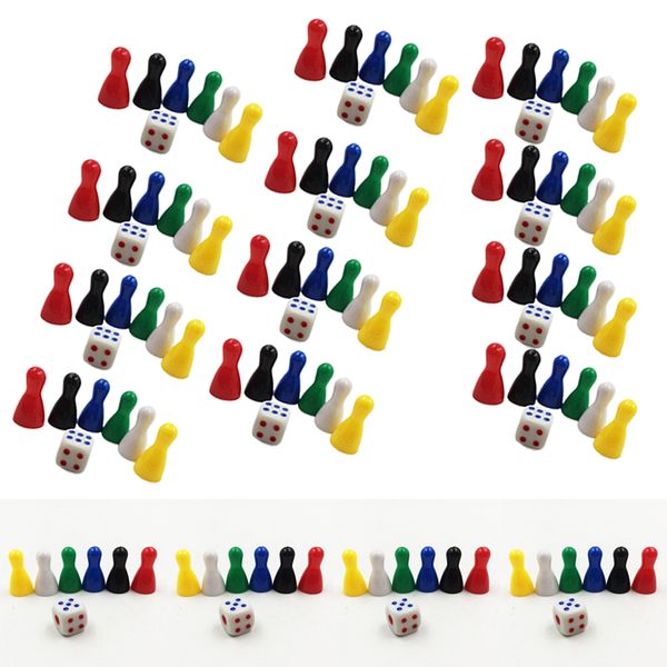 96 pcs colorful pieces pawn chess plastic pieces &16 pcs dice set for board card games
96 pcs colorful pieces pawn chess plastic pieces &16 pcs dice set for board card games