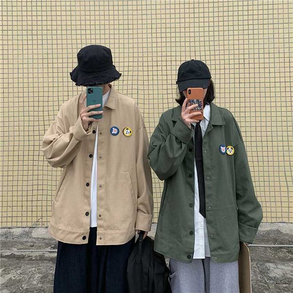 men's jackets 2021 spring and autumn youth korean simple jacket fashion casual solid color wild loose shirt army green/khaki/black, Black;brown
men's jackets 2021 spring and autumn youth korean simple jacket fashion casual solid color wild loose shirt army green/khaki/black, Black;brown