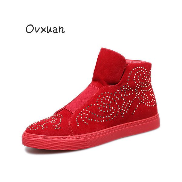ovxuan all red ankle boots men fashion rivet flat platform leather shoes mens stylish vintage boots male sneakers, Black
ovxuan all red ankle boots men fashion rivet flat platform leather shoes mens stylish vintage boots male sneakers, Black
