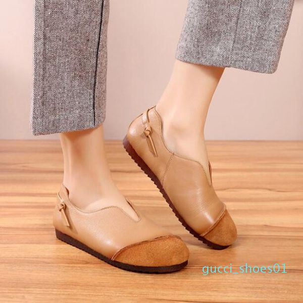 2019 new soft comfort splice cowhide leather shoes woman loafers shoes flat soft bottom retro driving fashion casual flats 01g, Black
2019 new soft comfort splice cowhide leather shoes woman loafers shoes flat soft bottom retro driving fashion casual flats 01g, Black