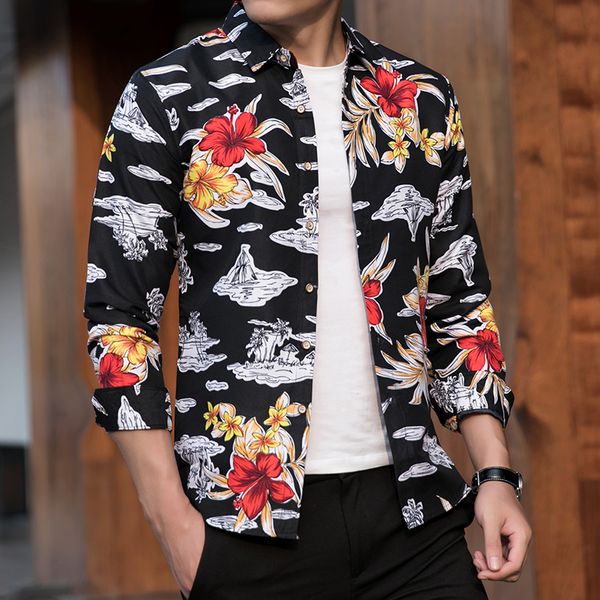 plus size 5xl 6xl 7xl hawaiian shirt men 2020 new fashion casual long sleeve flower shirt male brand clothes, White;black
plus size 5xl 6xl 7xl hawaiian shirt men 2020 new fashion casual long sleeve flower shirt male brand clothes, White;black