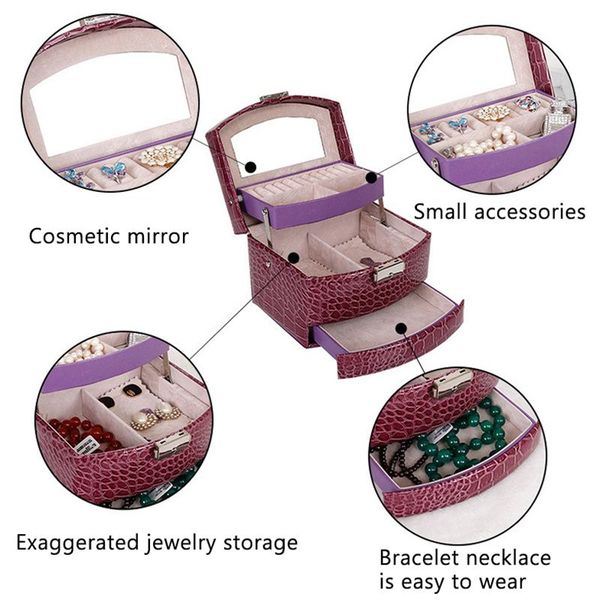 fashion-автоматическая кожа jewelry box трехслойное хранение box для женщин серьги кольца косметика организатор ларец для украшений
fashion-автоматическая кожа jewelry box трехслойное хранение box для женщин серьги кольца косметика организатор ларец для украшений