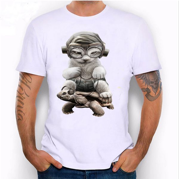 novelty summer fashion cat riding tortoise funny design t-shirt men's short sleeve male cool hipster tees, White;black
novelty summer fashion cat riding tortoise funny design t-shirt men's short sleeve male cool hipster tees, White;black