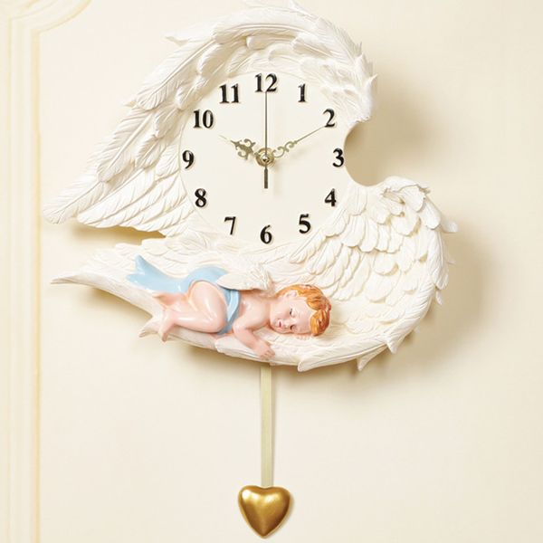 3d creative wall clock silent european lovely angel pendulum clocks wall watch home bedroom living room montre murale decor e5
3d creative wall clock silent european lovely angel pendulum clocks wall watch home bedroom living room montre murale decor e5