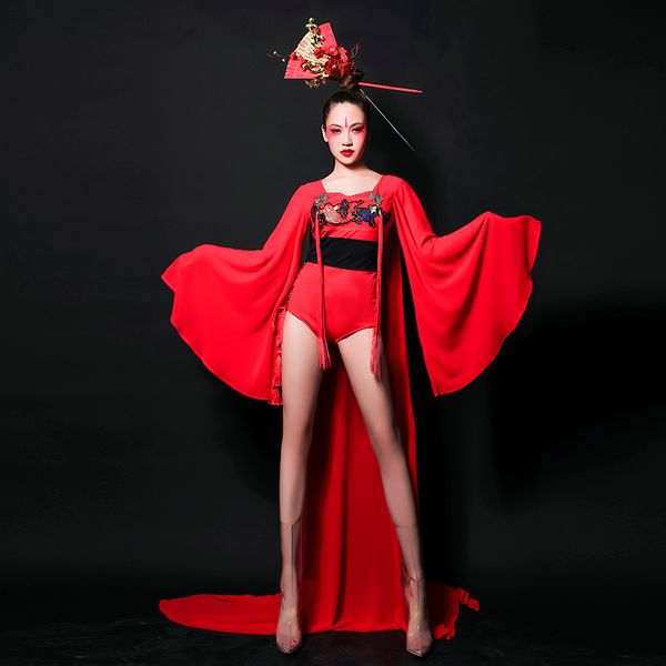 bodysuit women costume female party lead dancer dj costume nightclub ds chinese style embroidery mesh clothing, Black;red
bodysuit women costume female party lead dancer dj costume nightclub ds chinese style embroidery mesh clothing, Black;red