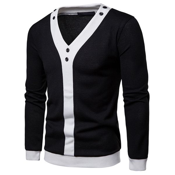 autumn males black white patchwork knitted sweaters men casual slim fit v neck pullover sweaters preppy business work sweaters, White;black
autumn males black white patchwork knitted sweaters men casual slim fit v neck pullover sweaters preppy business work sweaters, White;black