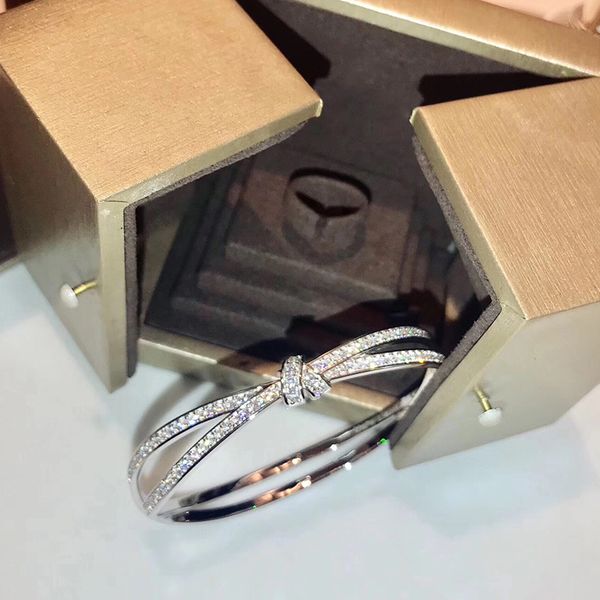 brand pure 925 sterling silver jewelry for women cross tie bangle rose gold knot bangle wedding jewelry engagement bracelet, Black
brand pure 925 sterling silver jewelry for women cross tie bangle rose gold knot bangle wedding jewelry engagement bracelet, Black