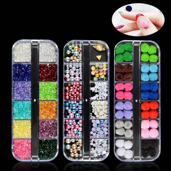 12 grids mix diverse diy crystals stones nail design glass rhinestones for charms 3d nail art decorations new arrive accessories, Silver;gold 
12 grids mix diverse diy crystals stones nail design glass rhinestones for charms 3d nail art decorations new arrive accessories, Silver;gold