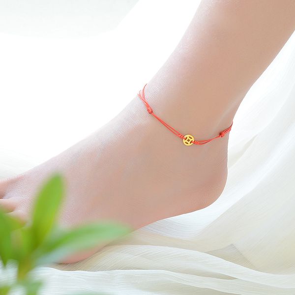 qingxiang thai open light 999 gold coins red rope anklet for men and women couple natal gift hand-woven simple, Red;blue
qingxiang thai open light 999 gold coins red rope anklet for men and women couple natal gift hand-woven simple, Red;blue