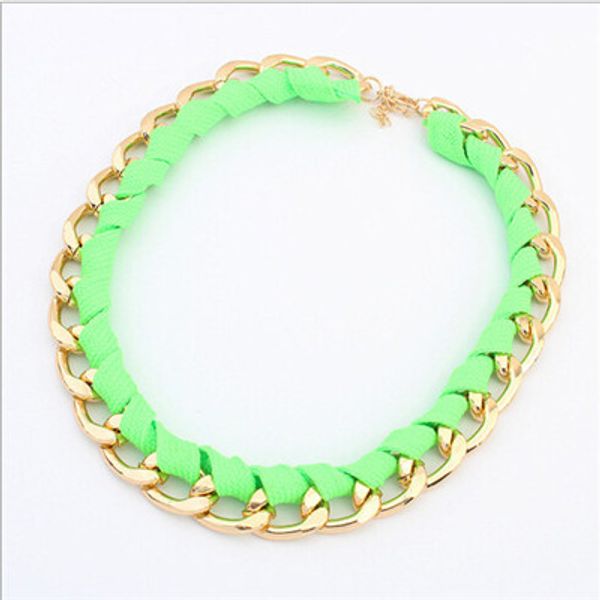 new arrival european and american fashion metal braided necklace fluorescent colors necklace for women jewelry cc1209, Silver
new arrival european and american fashion metal braided necklace fluorescent colors necklace for women jewelry cc1209, Silver