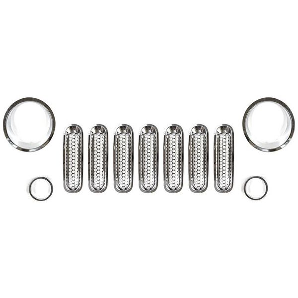 11pcs silver front grill mesh grille insert kit & headlight cover for 2007-2020 wrangler jk & jk unlimited
11pcs silver front grill mesh grille insert kit & headlight cover for 2007-2020 wrangler jk & jk unlimited