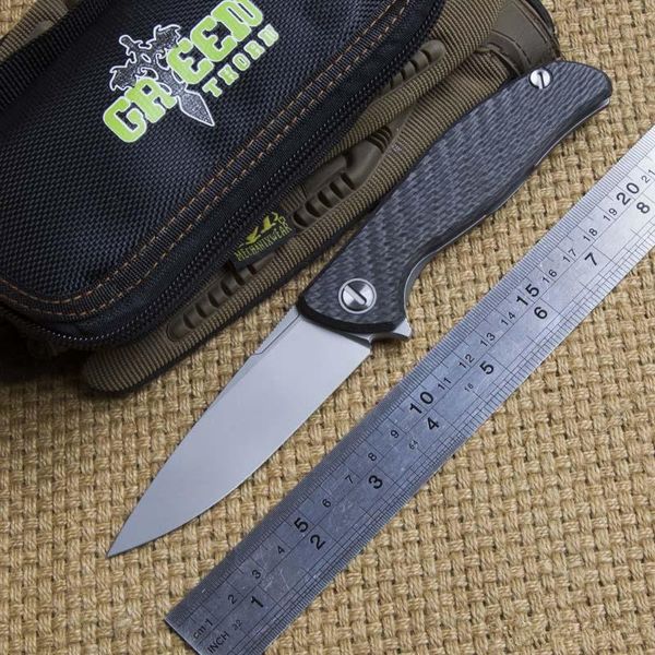 

Зеленый Thorn Хати 95 Тактика Flipper Складной нож D2 лезвия с шарикоподшипником углеродного волокна Кемпинг Охота Открытый Фрукты Ножи EDC инструменты