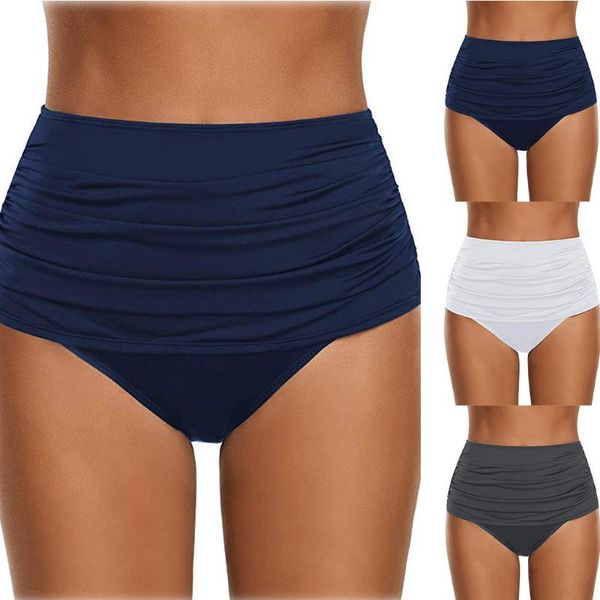 women' high waisted swim bottom ruched bikini tankini swimsuit briefs summer beach bathing suits female biquini #yj, Blue;gray
women' high waisted swim bottom ruched bikini tankini swimsuit briefs summer beach bathing suits female biquini #yj, Blue;gray