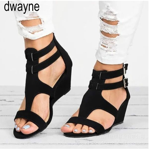women sandals high heels summer platform wedge heels female peep toe women beach shoes fashion comfortable plus size yuj8, Black
women sandals high heels summer platform wedge heels female peep toe women beach shoes fashion comfortable plus size yuj8, Black