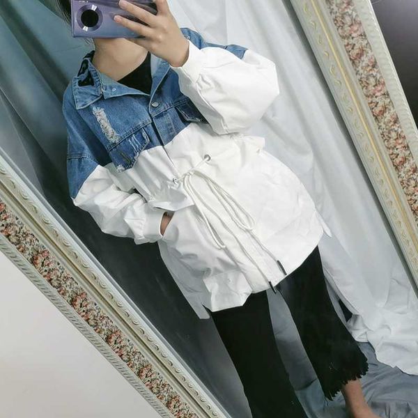 2020 new fashion causal long-sleeved letter patchwork cowboy women balck white turn-down collar windbreaker m004, Tan;black
2020 new fashion causal long-sleeved letter patchwork cowboy women balck white turn-down collar windbreaker m004, Tan;black