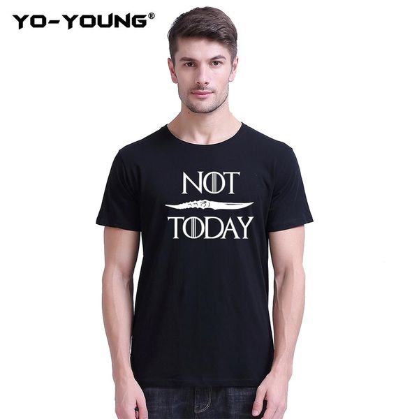 yo-young funny t shirt men not today t-shirts arya stark t-shirts 100% 180g combed cotton summer tee, White;black
yo-young funny t shirt men not today t-shirts arya stark t-shirts 100% 180g combed cotton summer tee, White;black