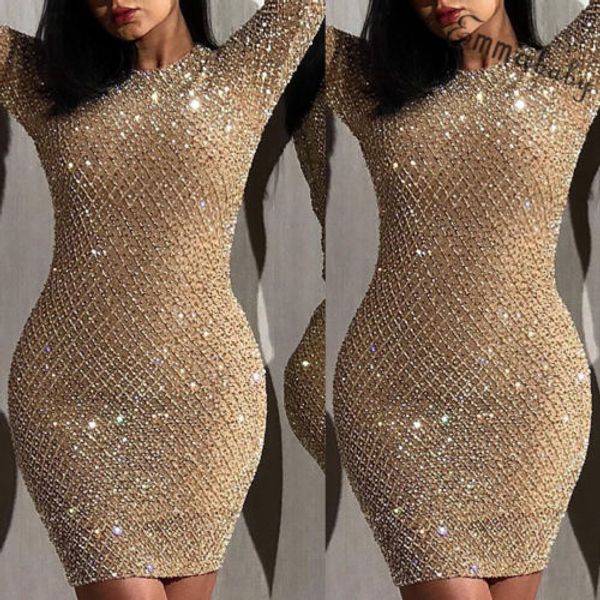 long sleeve dress womens ladies gliter o neck sequin clubwear party evening dress bodycon short mini, Black;gray
long sleeve dress womens ladies gliter o neck sequin clubwear party evening dress bodycon short mini, Black;gray