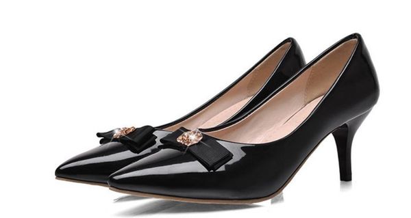 2019 bowknot women's shoes in spring and autumn with new style high heel fine heel pointed end @135, Black
2019 bowknot women's shoes in spring and autumn with new style high heel fine heel pointed end @135, Black