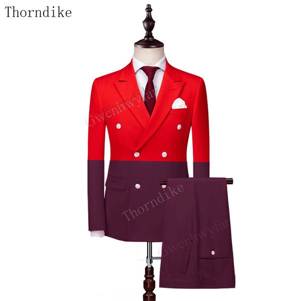 thorndike 2020 red stitching men's suits magician performance stage outfit nightclub male singer host costume wedding clothing, White;black
thorndike 2020 red stitching men's suits magician performance stage outfit nightclub male singer host costume wedding clothing, White;black