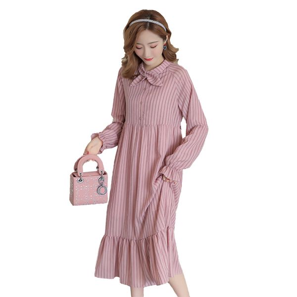 2019 new stripe printed pregnant women long sleeve breastfeeding dress sweet maternity nursing trumpet/mermaid lactation dresses, White
2019 new stripe printed pregnant women long sleeve breastfeeding dress sweet maternity nursing trumpet/mermaid lactation dresses, White
