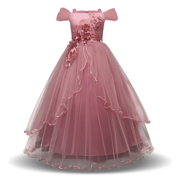 children's show evening dress shoulderless princess flower girl dress puff girls piano costumes ball gown children girls, Red;yellow
children's show evening dress shoulderless princess flower girl dress puff girls piano costumes ball gown children girls, Red;yellow