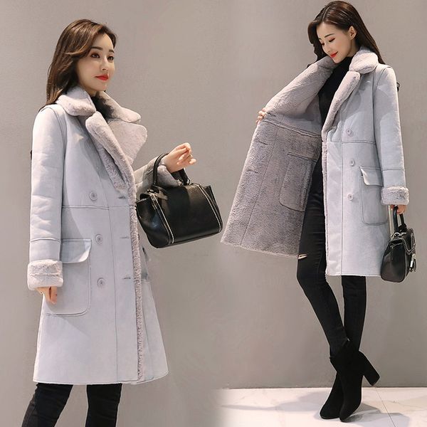 women lamb velvet winter coats plus thicken plus velvet slim jackets deer skin warm patchwork long outerwear parkas 1178, Black
women lamb velvet winter coats plus thicken plus velvet slim jackets deer skin warm patchwork long outerwear parkas 1178, Black
