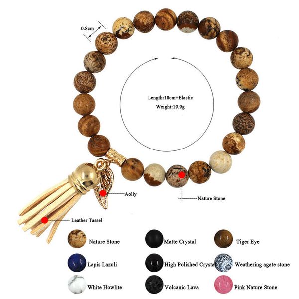 0.8cm tassel leaves pendant trend bracelet 9 styles natural stone tiger eye pink nature stone charm perfume bracelet lover gift b346s, Golden;silver
0.8cm tassel leaves pendant trend bracelet 9 styles natural stone tiger eye pink nature stone charm perfume bracelet lover gift b346s, Golden;silver