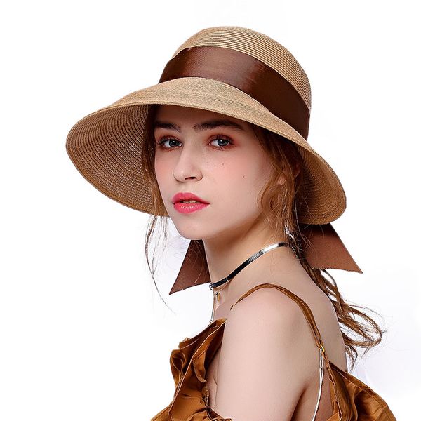 straw hat ladies summer bucket hat sun shade sun beach panama hats bifurcated bow sunscreen m41, Blue;gray
straw hat ladies summer bucket hat sun shade sun beach panama hats bifurcated bow sunscreen m41, Blue;gray