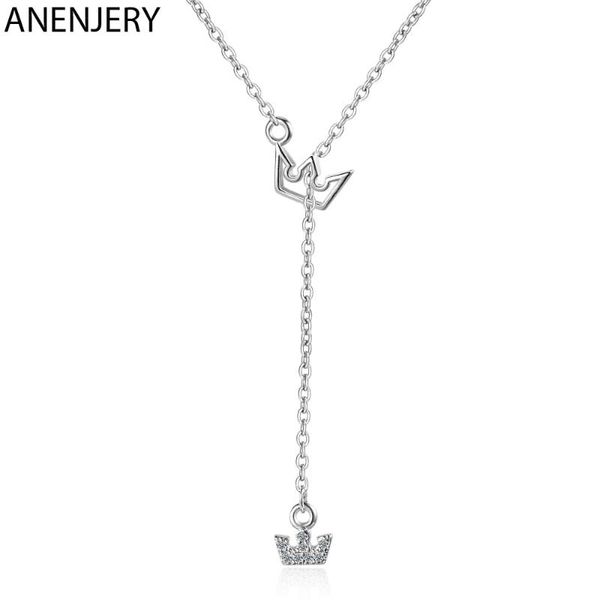 anenjery princess crown cz pendant charm necklace 925 sterling silver long chain necklace for women silver gold jewelry s-n560
anenjery princess crown cz pendant charm necklace 925 sterling silver long chain necklace for women silver gold jewelry s-n560