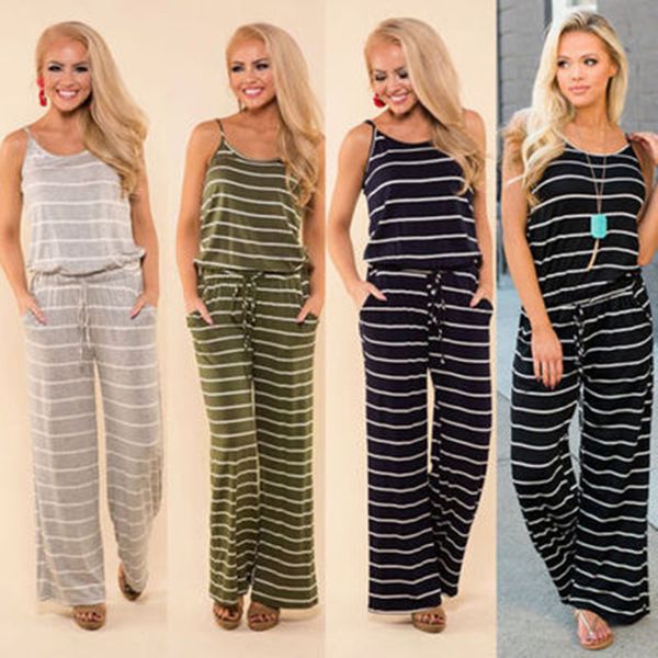 spaghetti strap striped rompers women jumpsuit strapless o-neck sleeveless loose jumpsuit 2018 summer casual army green, Black;white
spaghetti strap striped rompers women jumpsuit strapless o-neck sleeveless loose jumpsuit 2018 summer casual army green, Black;white
