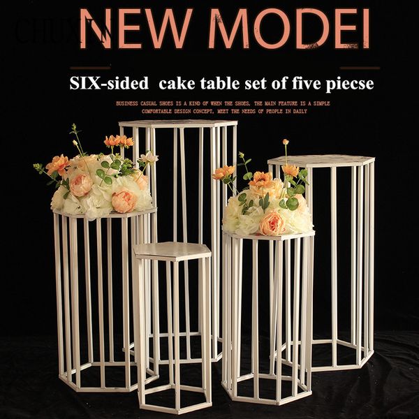 5-piece set wedding prop iron art six-sided cake stand shelf dessert table welcome area sign-in table artificial flower decor
5-piece set wedding prop iron art six-sided cake stand shelf dessert table welcome area sign-in table artificial flower decor
