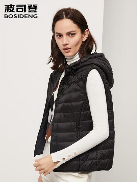 bosideng 2019 duck down vest women portable 90% duck down hooded vest office zipper ultra light b90131006b, Black
bosideng 2019 duck down vest women portable 90% duck down hooded vest office zipper ultra light b90131006b, Black