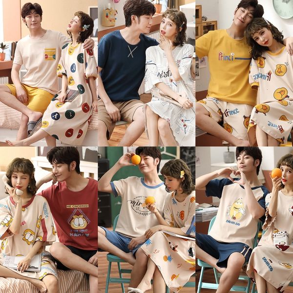 laahn couple pajamas nightgown short-sleeved cartoon casual loose cute sweet clothes home furnishing clothing comfortable breathable home cl, Blue;red
laahn couple pajamas nightgown short-sleeved cartoon casual loose cute sweet clothes home furnishing clothing comfortable breathable home cl, Blue;red