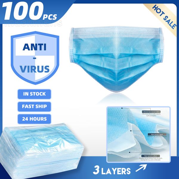 100pcs disposable masks mouth-muffle mask 3-ply anti-flu anti-dust nonwoven elastic earloop mouth face masks
100pcs disposable masks mouth-muffle mask 3-ply anti-flu anti-dust nonwoven elastic earloop mouth face masks