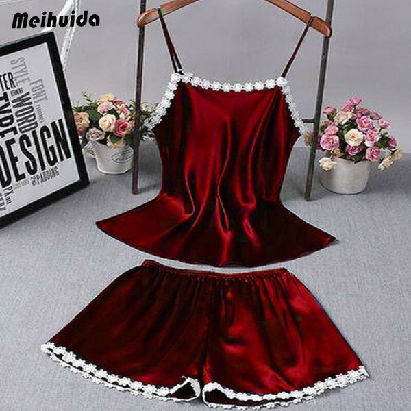 2pcs lace floral pajama sets women satin silk sleepwear neck +shorts pants babydoll pjs female sleeveless nightwear, Black;white
2pcs lace floral pajama sets women satin silk sleepwear neck +shorts pants babydoll pjs female sleeveless nightwear, Black;white