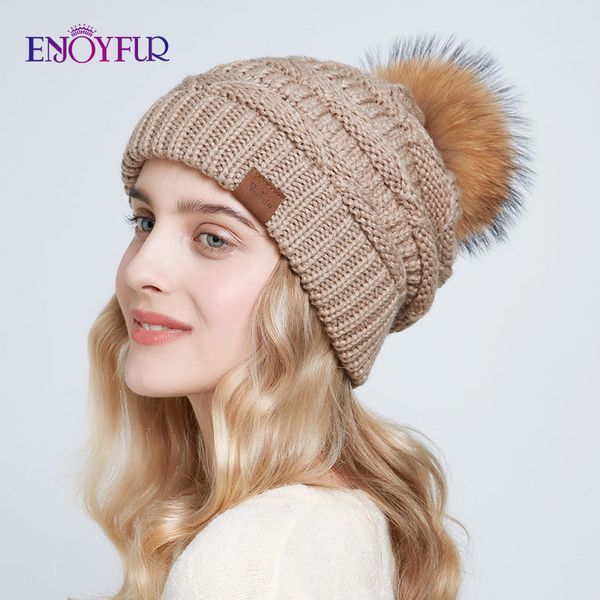 enjoyfur real raccoon fur pompom hats for women winter warm knit slouchy beanies female baggy ski caps, Blue;gray
enjoyfur real raccoon fur pompom hats for women winter warm knit slouchy beanies female baggy ski caps, Blue;gray