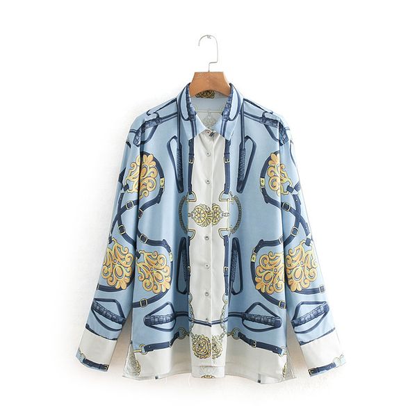 2018 and the european and american wind is women's clothing chain acts the role of printed blouses long sleeve shirts, White
2018 and the european and american wind is women's clothing chain acts the role of printed blouses long sleeve shirts, White