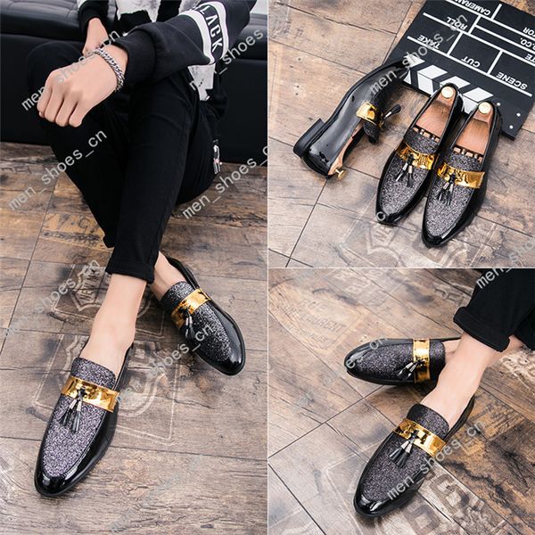 2020 spring and autumn fashion plus size leather shoes british pointed sequins casual men's shoes 38-47 tassel one foot leather shoes, Black
2020 spring and autumn fashion plus size leather shoes british pointed sequins casual men's shoes 38-47 tassel one foot leather shoes, Black