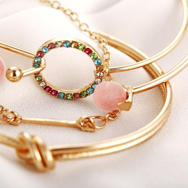 jinwateryu european and american moon inlaid colorful diamon open bracelet four-piece creative retro simple bracelet, Black
jinwateryu european and american moon inlaid colorful diamon open bracelet four-piece creative retro simple bracelet, Black