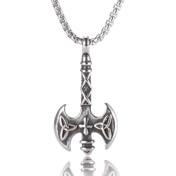 viking men rune axe necklace punk gothic style norse amulet pendant necklace slavic talisman jewelry gift for boys bb0436, Silver
viking men rune axe necklace punk gothic style norse amulet pendant necklace slavic talisman jewelry gift for boys bb0436, Silver