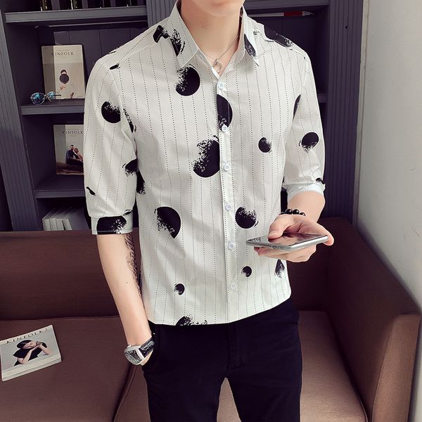 men shirt brand new summer half sleeve men striped shirts 2020 young man work shirt slim fit all casual shirts, White;black
men shirt brand new summer half sleeve men striped shirts 2020 young man work shirt slim fit all casual shirts, White;black