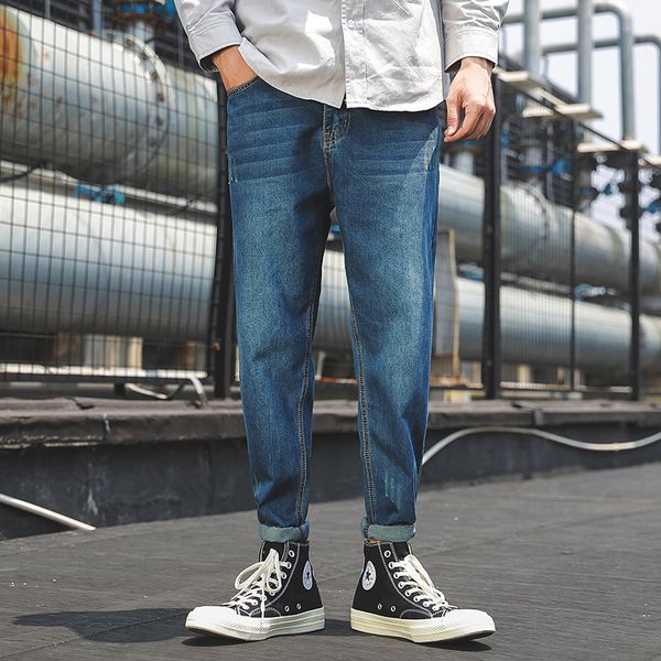2019 autumn new men's brand jeans slim straight trousers casual elastic zipper blue denim pants male big size 5xl
2019 autumn new men's brand jeans slim straight trousers casual elastic zipper blue denim pants male big size 5xl