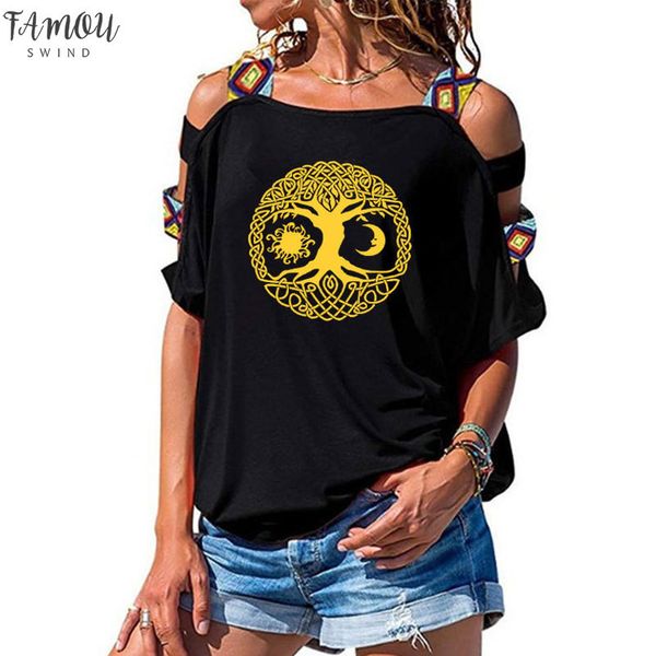 sun moon sunshine stars crescent dual ethnic symbol tree t shirt women loose cotton female t shirts hollow out shoulder tees, White
sun moon sunshine stars crescent dual ethnic symbol tree t shirt women loose cotton female t shirts hollow out shoulder tees, White