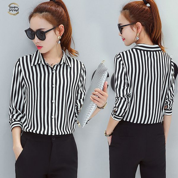 neck long v sleeve casual shirt red black striped office lady work blouse 2019 spring autumn new fashion turn down collar top, White
neck long v sleeve casual shirt red black striped office lady work blouse 2019 spring autumn new fashion turn down collar top, White