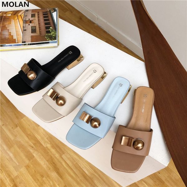 molan design 2020 summer fashion golden metal decoration square med heels lady pumps slip-on loafers mules flip flops, Black
molan design 2020 summer fashion golden metal decoration square med heels lady pumps slip-on loafers mules flip flops, Black